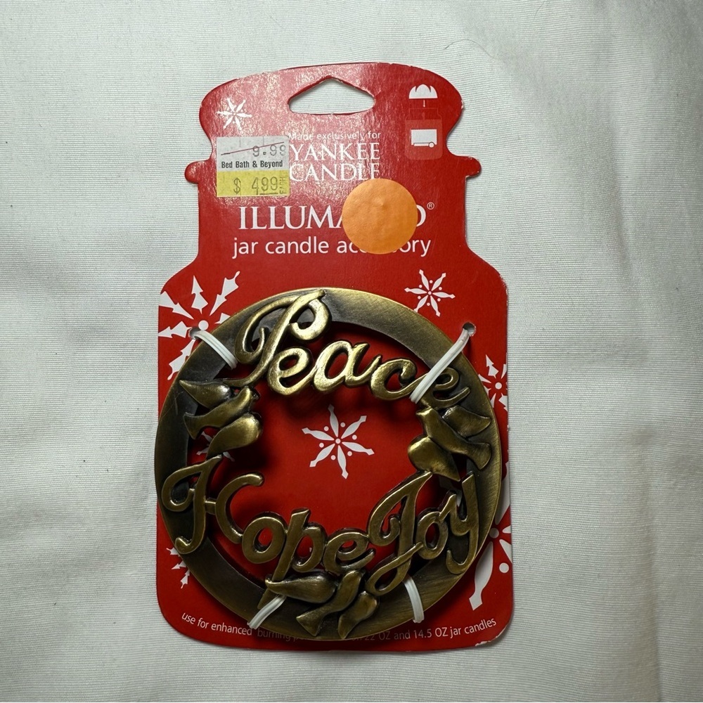 Yankee Candle Illuma-Lid Jar Candle Topper Accessory Hope Joy Christmas New